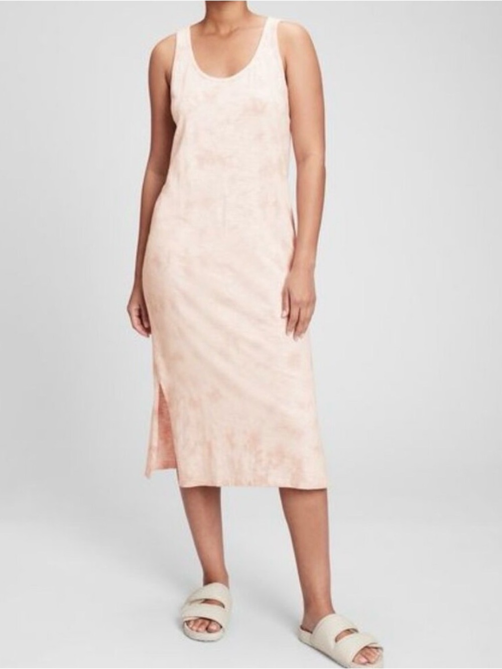 GAP Sleeveless Tie-Dye Tank Midi Dress